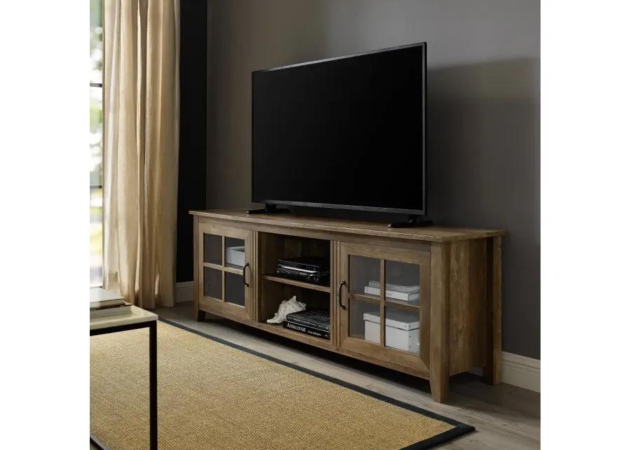 Fallon Rustic Oak 70 Inch Wood TV Stand - Walker Edison