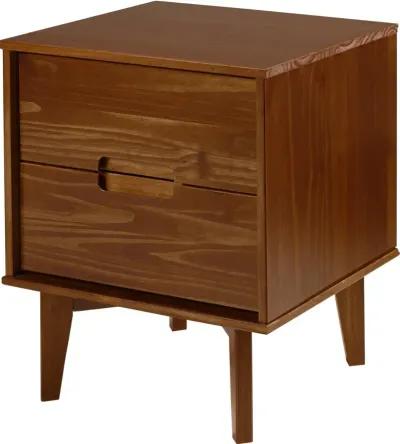 Sloane Mid-Century Modern Walnut Brown Nightstand - Walker Edison