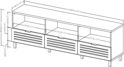 Modern 70 Inch TV Stand - Walker Edison