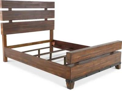 Forge Rustic Brown Queen Bed