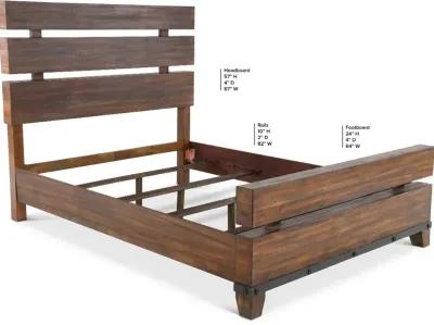 Forge Rustic Brown Queen Bed