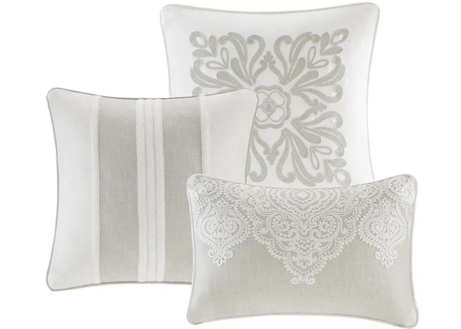 Taupe, Tan and Ivory King Barely There 9 Piece Bedding Collection