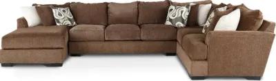 Tranquility Brown 3 Piece Sectional