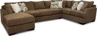 Tranquility Brown 3 Piece Sectional