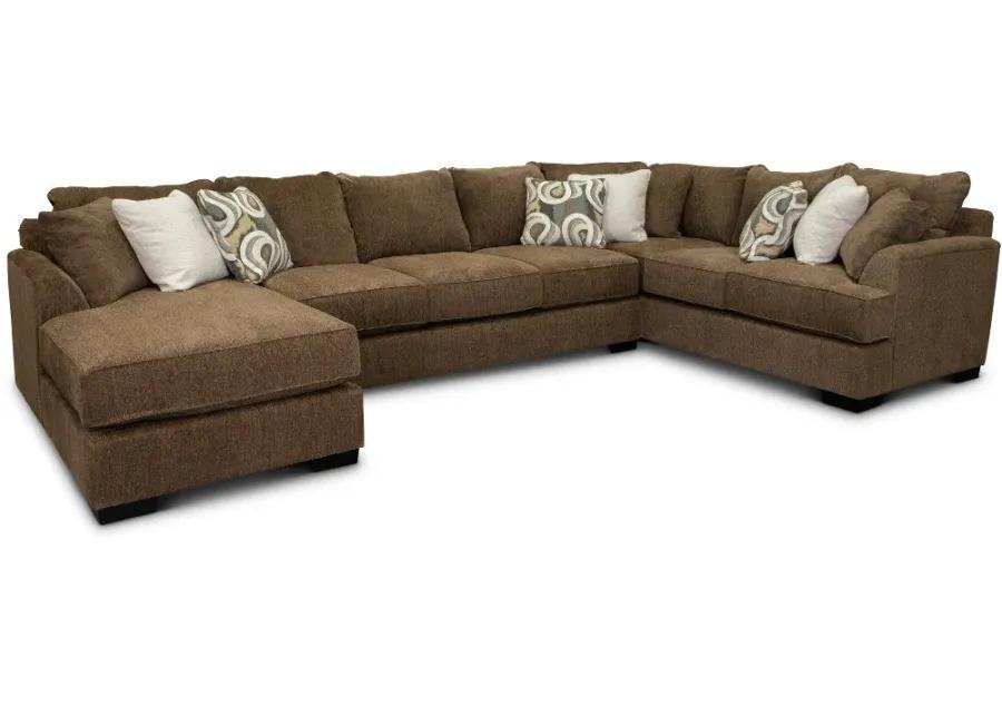 Tranquility Brown 3 Piece Sofa Bed Sectional