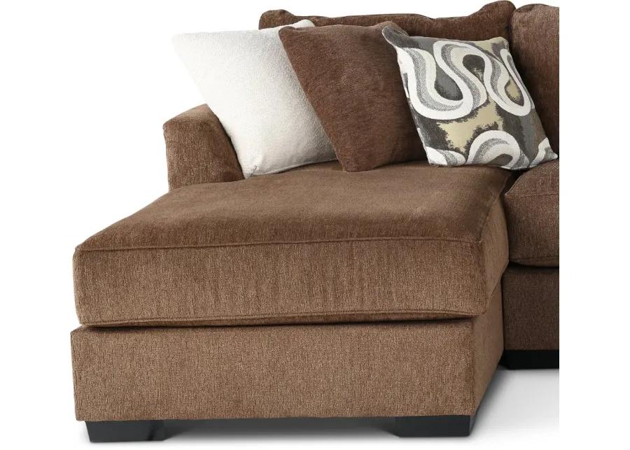 Tranquility Brown 3 Piece Sofa Bed Sectional