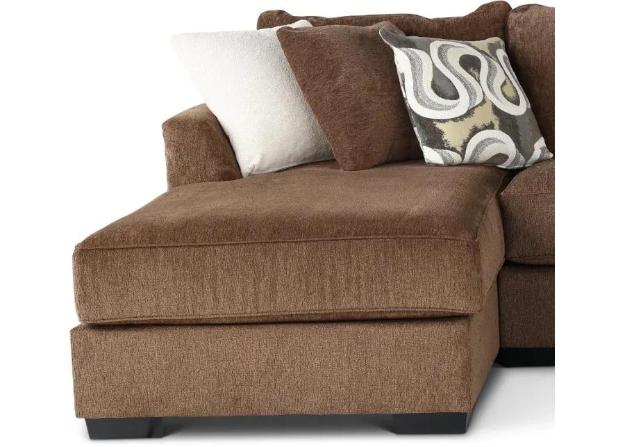 Tranquility Brown 3 Piece Sofa Bed Sectional