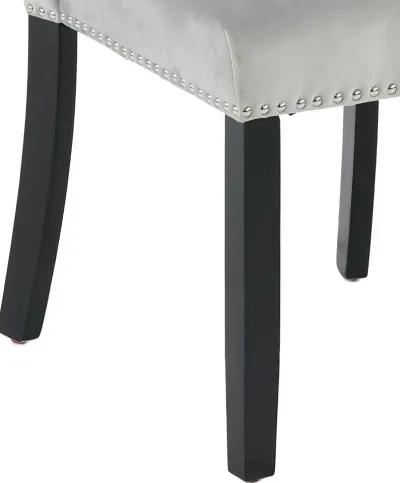 Valentino Gray Velvet Dining Chair