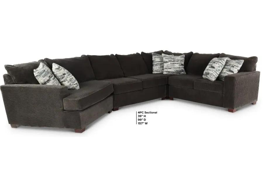 Autumn Gray 4 Piece Sectional