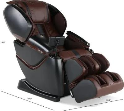 Espresso Brown 2 Piece Massage Chair - Zero-Gravity