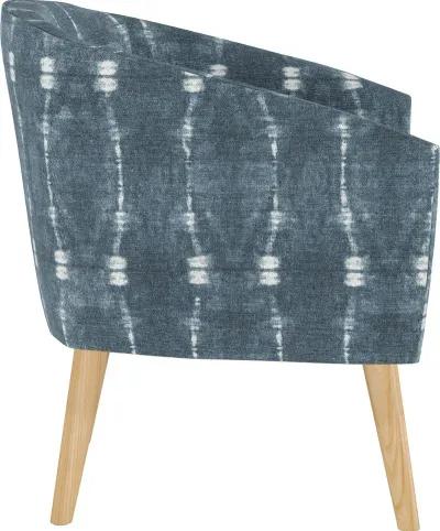 Deco Indigo Blue Ikat Accent Chair - Skyline Furniture