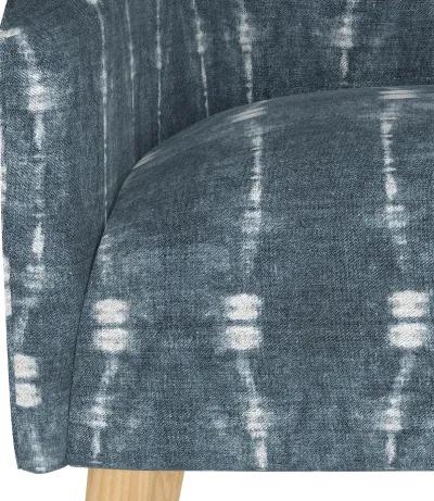 Deco Indigo Blue Ikat Accent Chair - Skyline Furniture