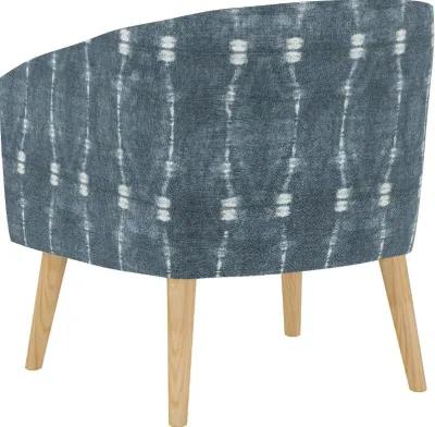 Deco Indigo Blue Ikat Accent Chair - Skyline Furniture