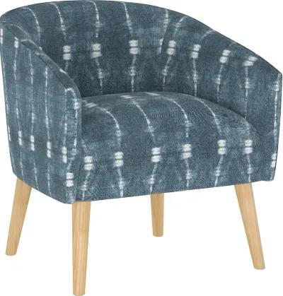 Deco Indigo Blue Ikat Accent Chair - Skyline Furniture