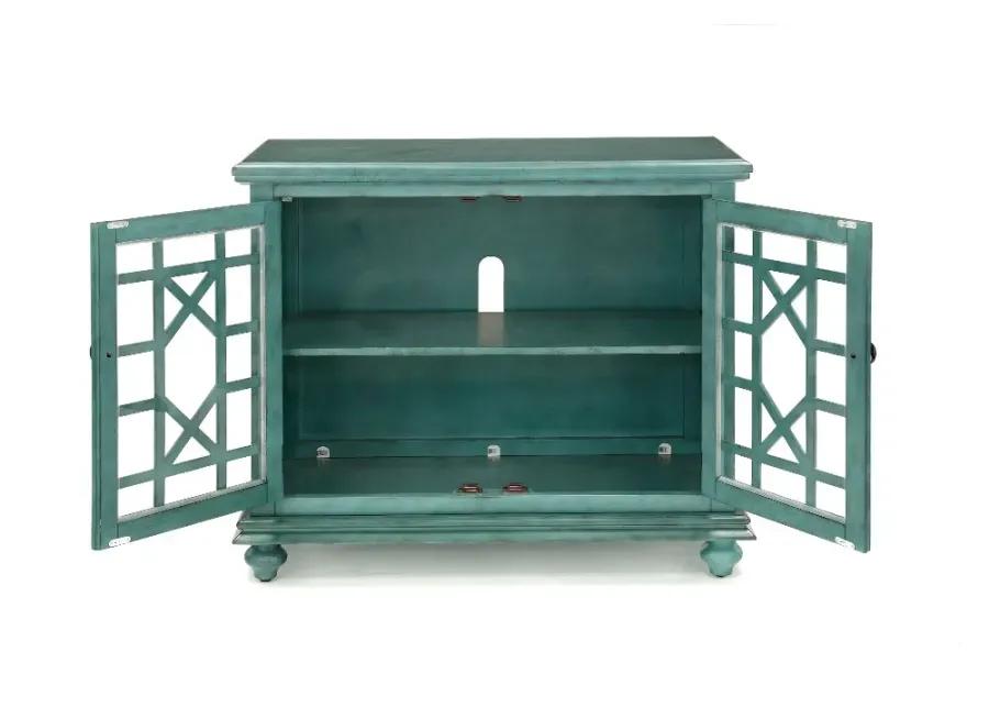 Casual Teal 38 Inch TV Stand - Jules