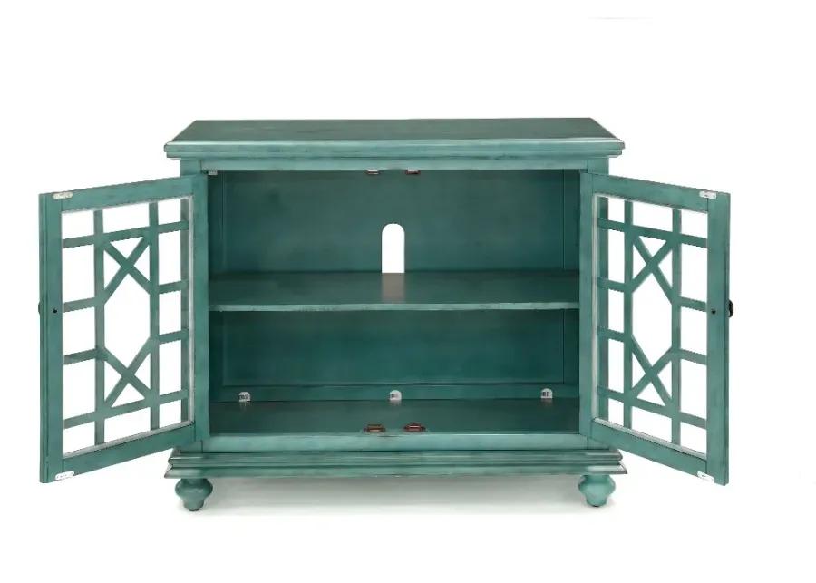 Casual Teal 38 Inch TV Stand - Jules