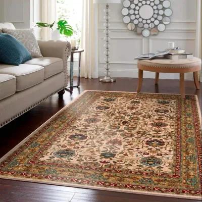 Spice Market 8 x 11 Keralam Cream and Red Area Rug