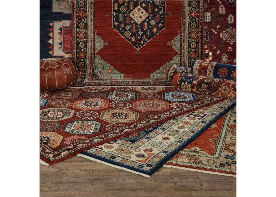 Lilihan 5 x 8 Medium Red and Multi Area Rug