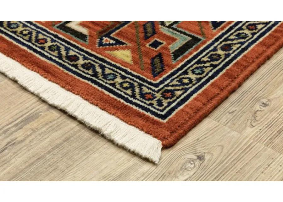 Lilihan 5 x 8 Medium Red and Multi Area Rug