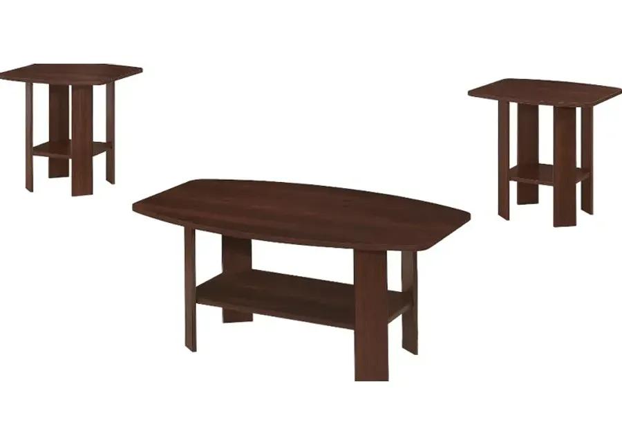 Traditional Cherry 3 Piece Occasional Table Set