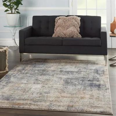 Quarry 5 x 7 Blue and Beige Area Rug