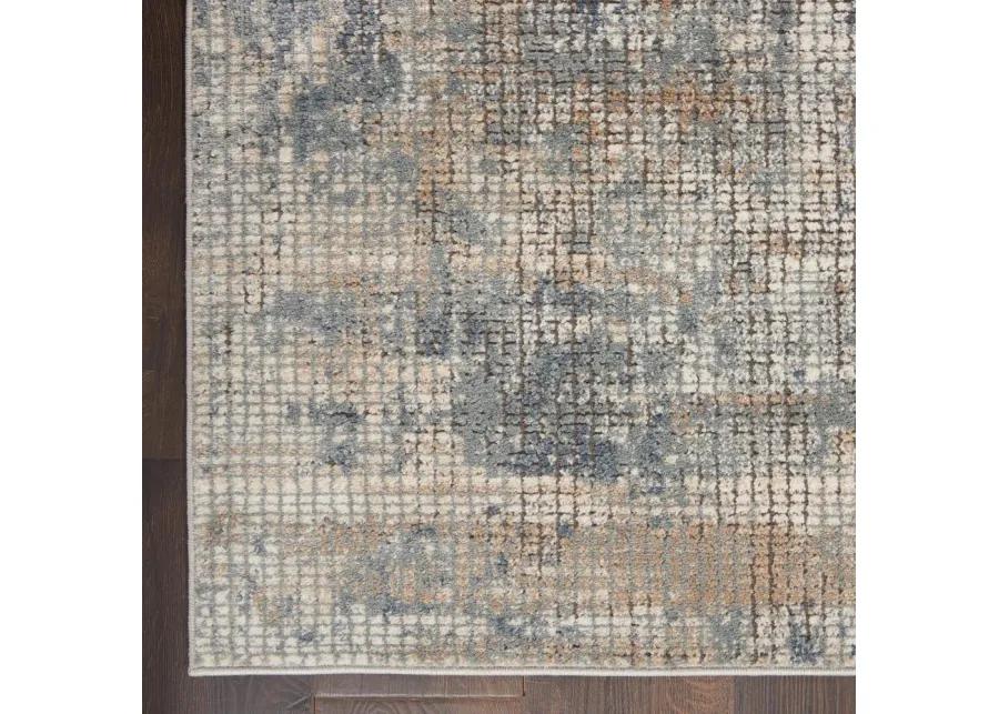 Quarry 8 x 10 Blue and Beige Area Rug