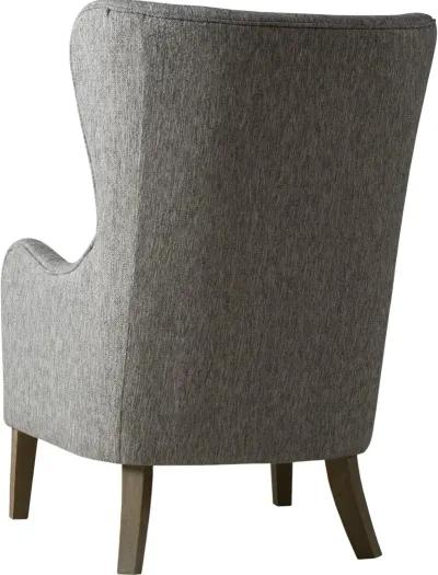 Arianna Gray Swoop Wing Accent Chair