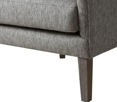 Arianna Gray Swoop Wing Accent Chair