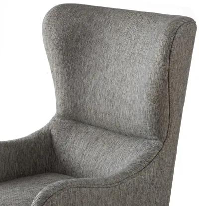 Arianna Gray Swoop Wing Accent Chair