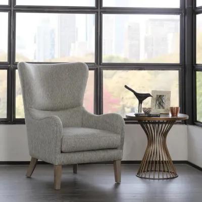 Arianna Gray Swoop Wing Accent Chair