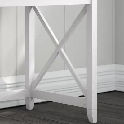 Mayfield White Single Pedestal Desk - Bush Furniture