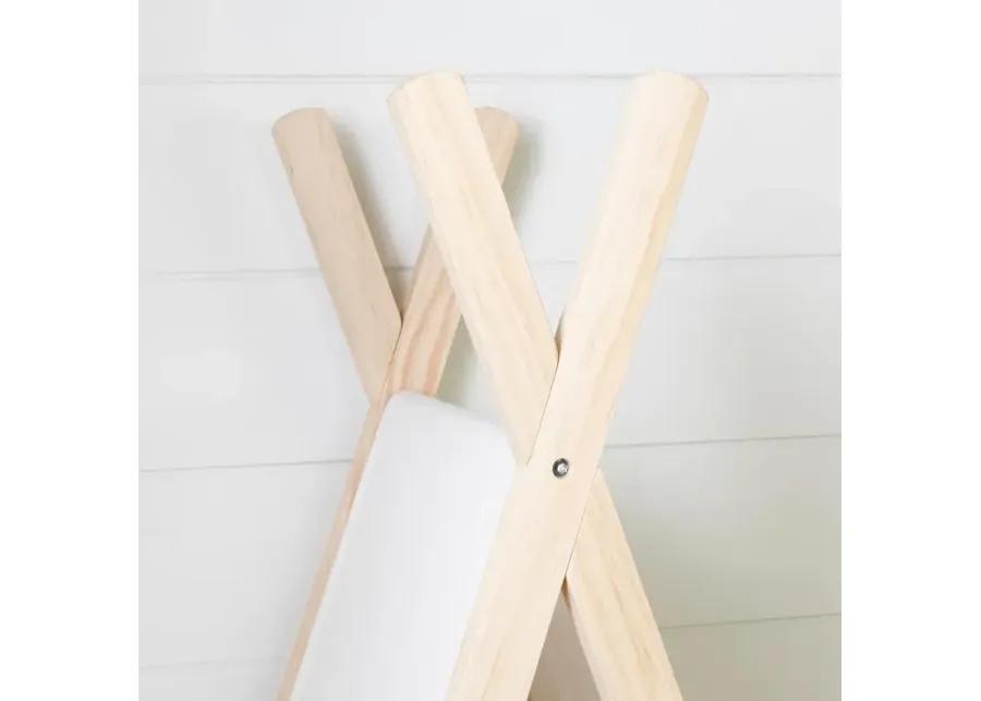 Sweedi Natural White Cotton and Pine Teepee Shelving Unit - South...