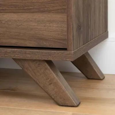 Modern Walnut Brown Chest of Drawers - South Shore