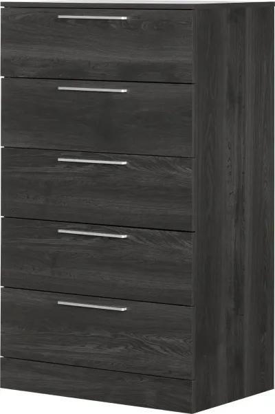 Gray Oak Chest of Drawers - South Shore