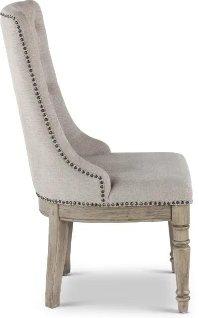 Madison Ridge Gray Tufted Upholstered Dining Chair