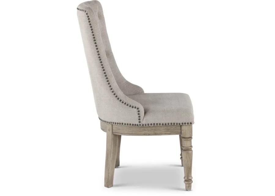 Madison Ridge Gray Tufted Upholstered Dining Chair