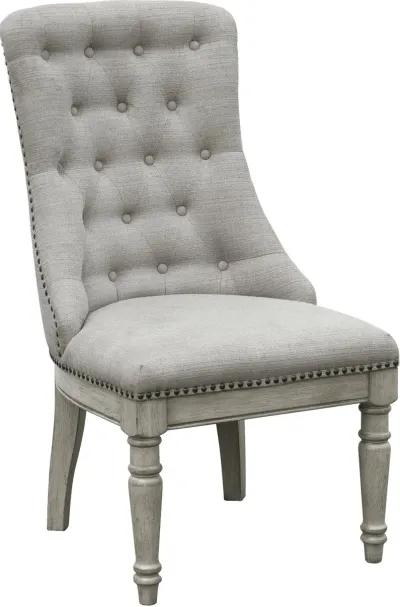 Madison Ridge Gray Tufted Upholstered Dining Chair