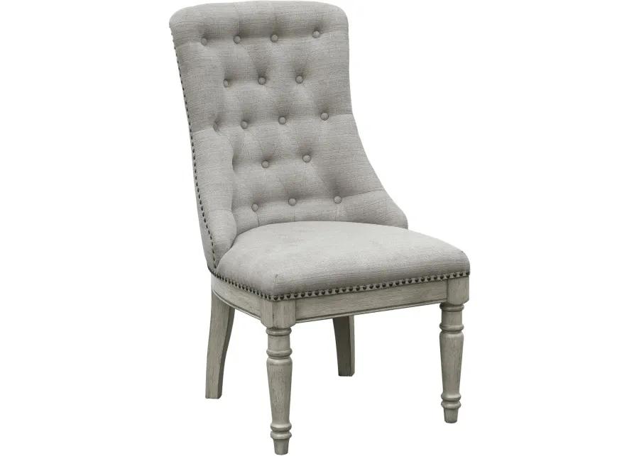 Madison Ridge Gray Tufted Upholstered Dining Chair