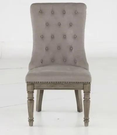 Madison Ridge Gray Tufted Upholstered Dining Chair