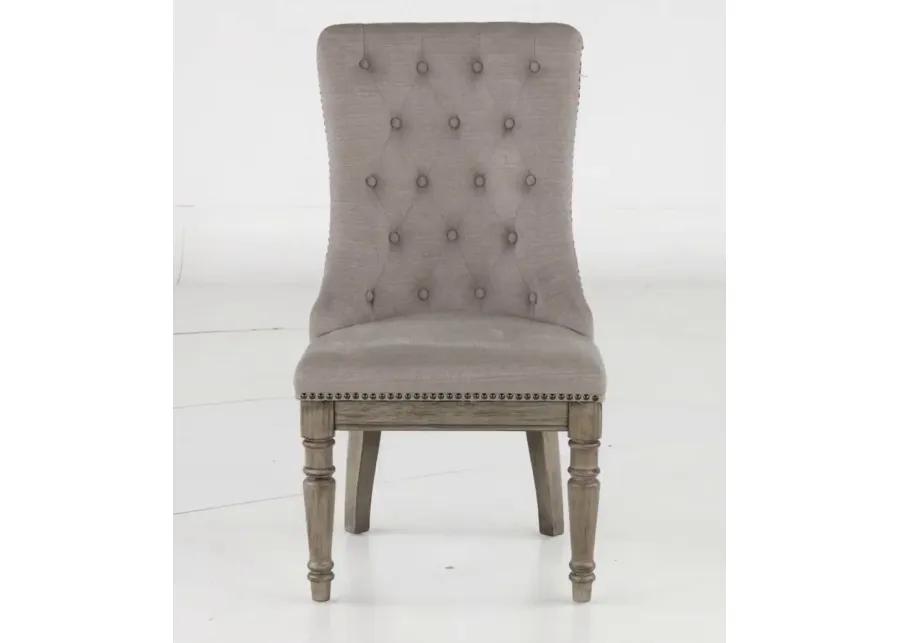 Madison Ridge Gray Tufted Upholstered Dining Chair