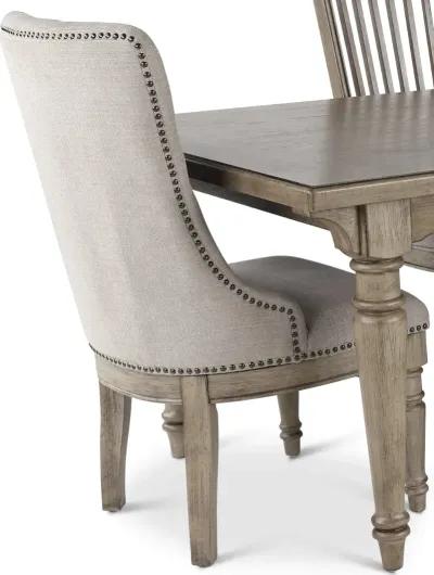 Madison Ridge Gray Tufted Upholstered Dining Chair