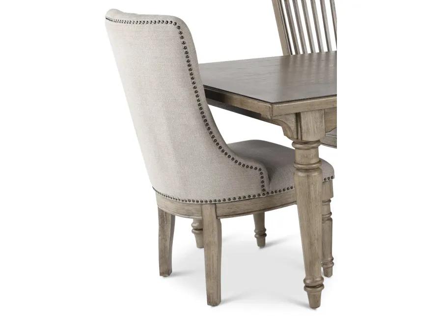 Madison Ridge Gray Tufted Upholstered Dining Chair