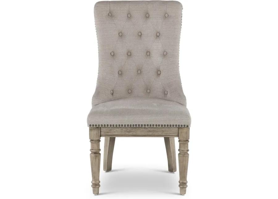 Madison Ridge Gray Tufted Upholstered Dining Chair