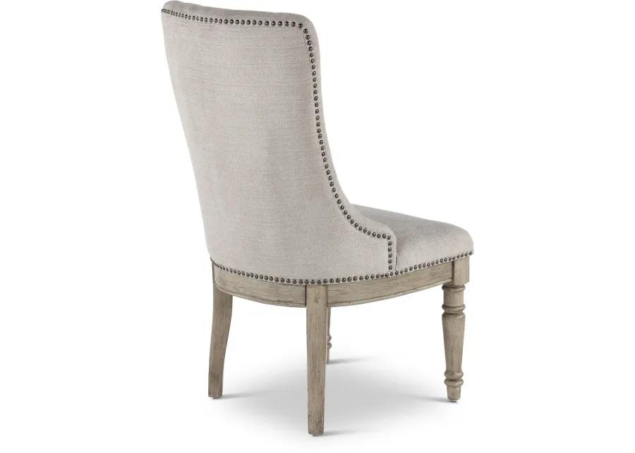 Madison Ridge Gray Tufted Upholstered Dining Chair