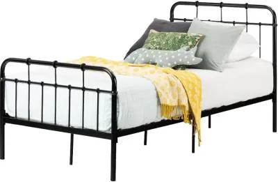 Cotton Candy Black Twin Metal Bed - South Shore