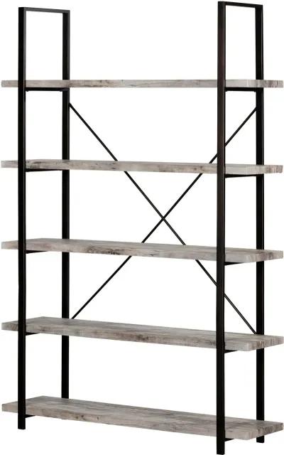 Gimetri Driftwood Gray 5-Shelf Shelving Unit - South Shore