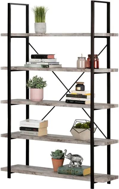 Gimetri Driftwood Gray 5-Shelf Shelving Unit - South Shore