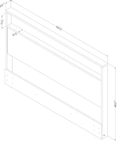 Gravity Gray Maple Full-Queen Headboard - South Shore