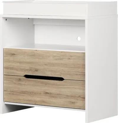 Cookie White and Oak 2-Drawer Changing Table - South Shore