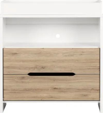 Cookie White and Oak 2-Drawer Changing Table - South Shore